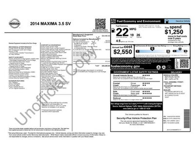 2014 Nissan Maxima 3.5 SV