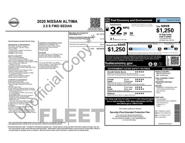 2020 Nissan Altima S FWD