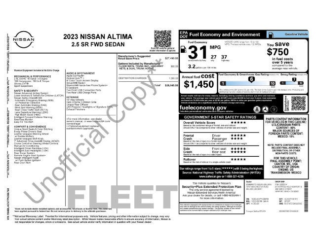 2023 Nissan Altima SR FWD