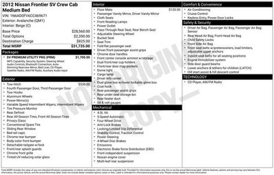 2012 Nissan Frontier SV