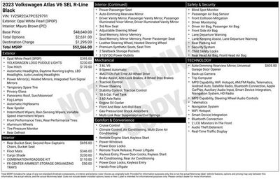 2023 Volkswagen Atlas 3.6L V6 SEL R-Line Black