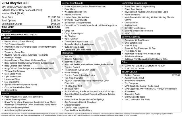 2014 Chrysler 300 BASE