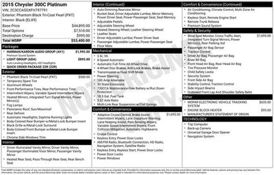 2015 Chrysler 300C Platinum AWD