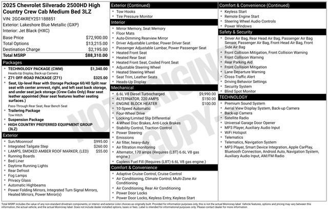 2025 Chevrolet Silverado 2500 HD High Country