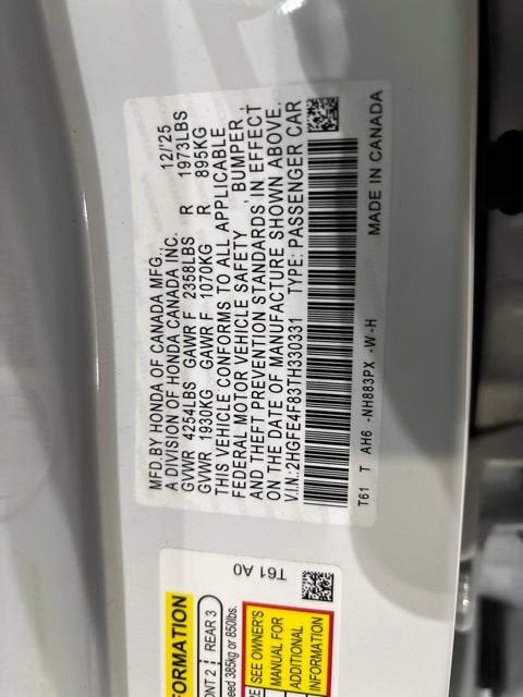 2026 Honda Civic Hybrid Sport