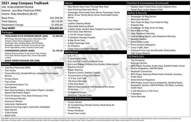 2021 Jeep Compass Trailhawk 4x4
