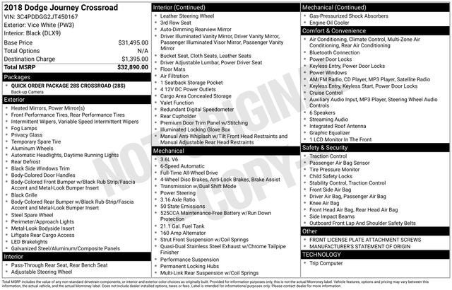 2018 Dodge Journey Crossroad AWD