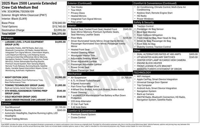 2025 RAM 2500 Laramie Mega Cab 4x4 6'4" Box