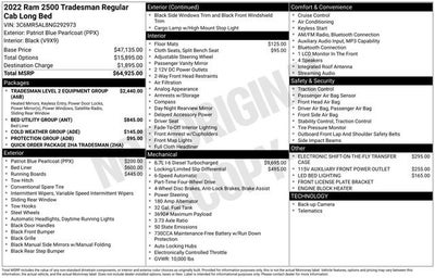 2022 RAM 2500 Tradesman Regular Cab 4x4 8' Box
