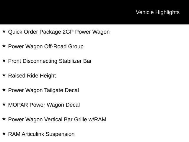 2023 RAM 2500 Power Wagon Crew Cab 4x4 6'4" Box