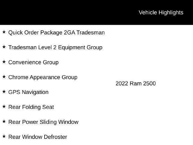 2022 RAM 2500 Tradesman Crew Cab 4x4 6'4" Box