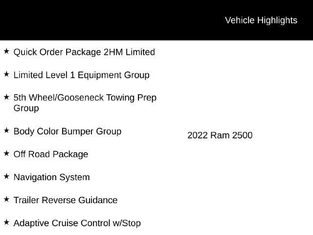 2022 RAM 2500 Limited Crew Cab 4x4 6'4" Box