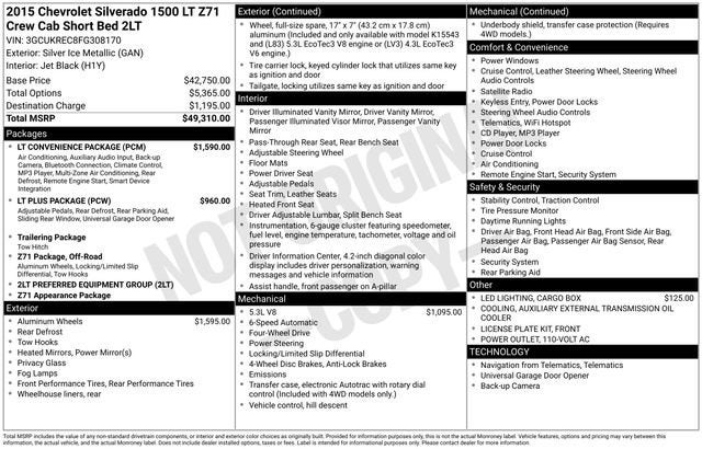 2015 Chevrolet Silverado 1500 LT