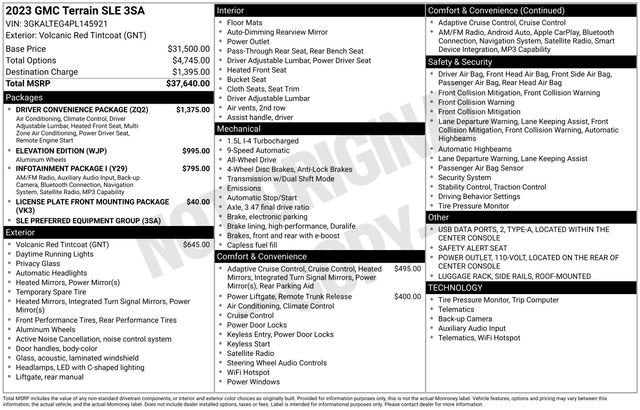 2023 GMC Terrain SLE