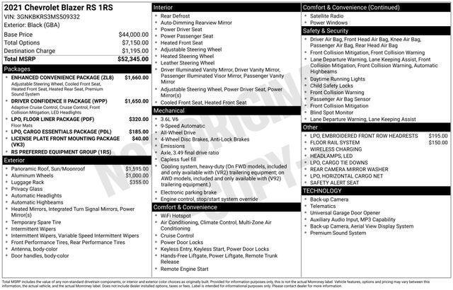 2021 Chevrolet Blazer RS
