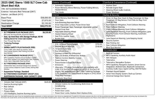 2025 GMC Sierra 1500 SLT