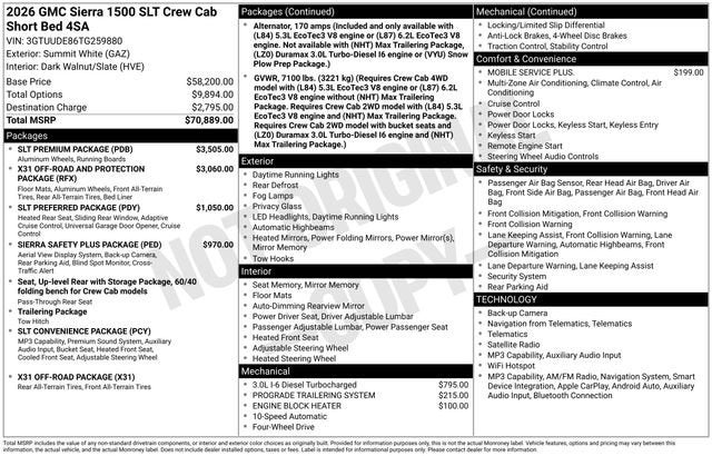 2026 GMC Sierra 1500 SLT