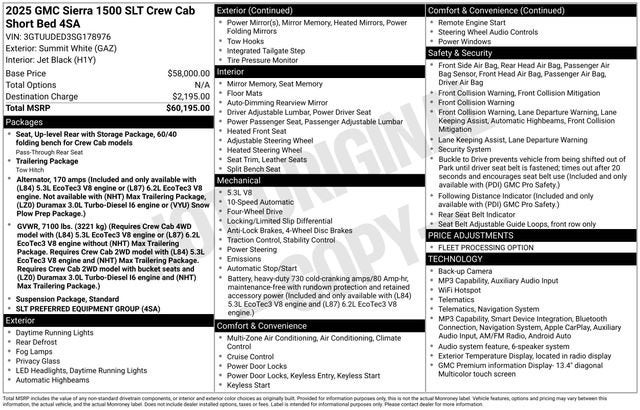2025 GMC Sierra 1500 SLT
