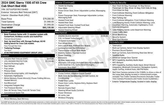 2024 GMC Sierra 1500 AT4X