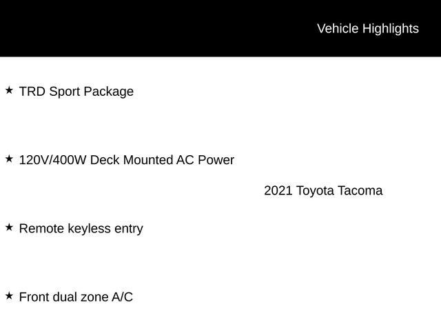 2021 Toyota Tacoma TRD Sport