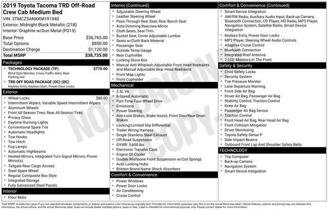 2019 Toyota Tacoma TRD Off Road