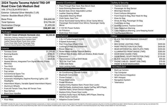 2024 Toyota Tacoma Hybrid TRD Off Road 4WD