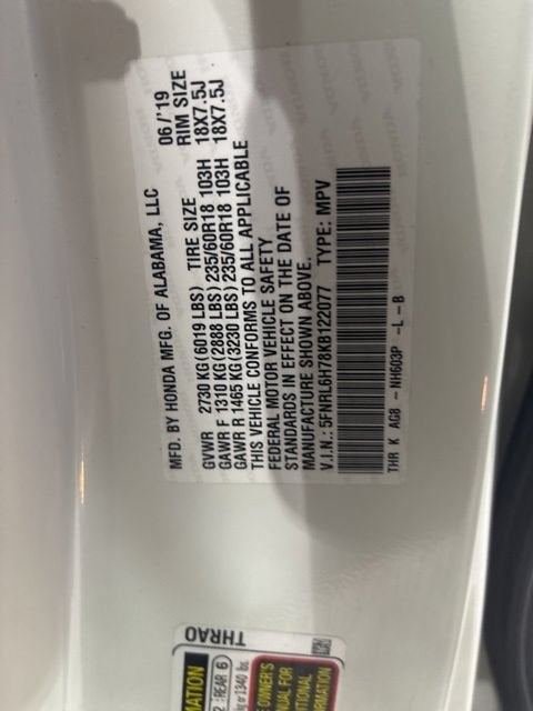 2019 Honda Odyssey EX-L