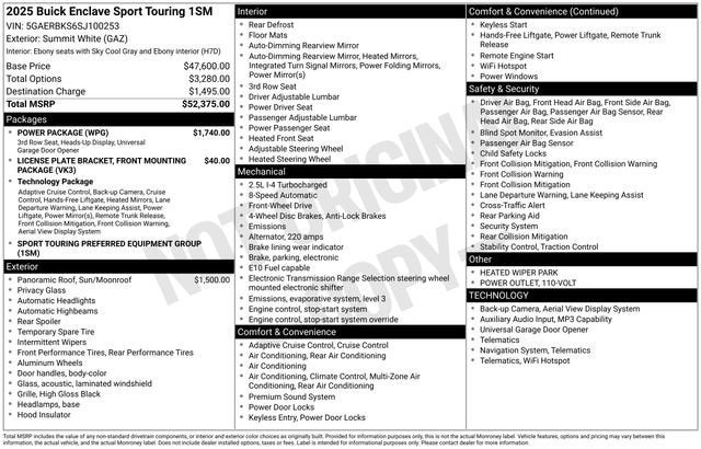 2025 Buick Enclave Sport Touring