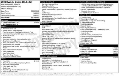 2020 Hyundai Elantra SEL