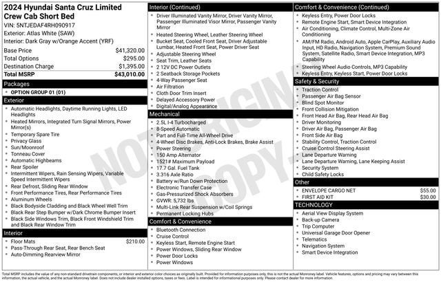 2024 Hyundai Santa Cruz Limited