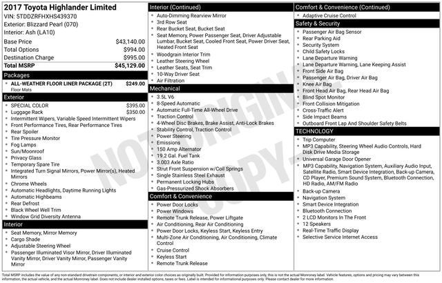 2017 Toyota Highlander Limited