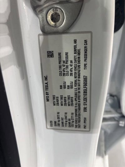 2020 Tesla Model 3 Long Range Dual Motor All-Wheel Drive