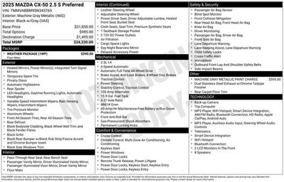2025 Mazda Mazda CX-50 2.5 S Preferred Package