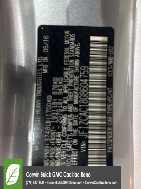 2016 Subaru BRZ Limited