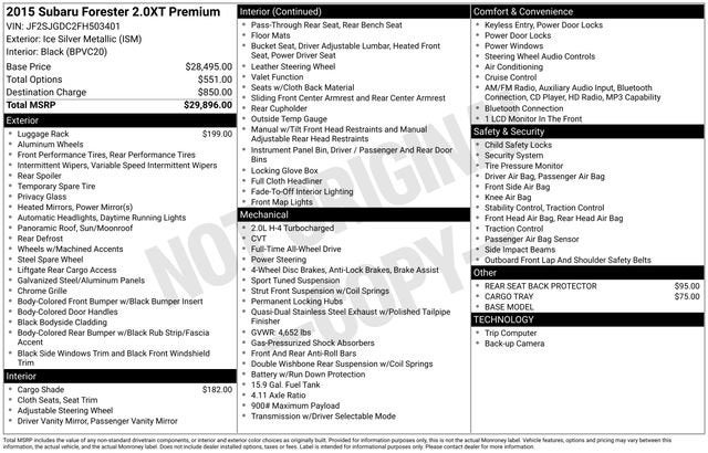 2015 Subaru Forester 2.0XT Premium