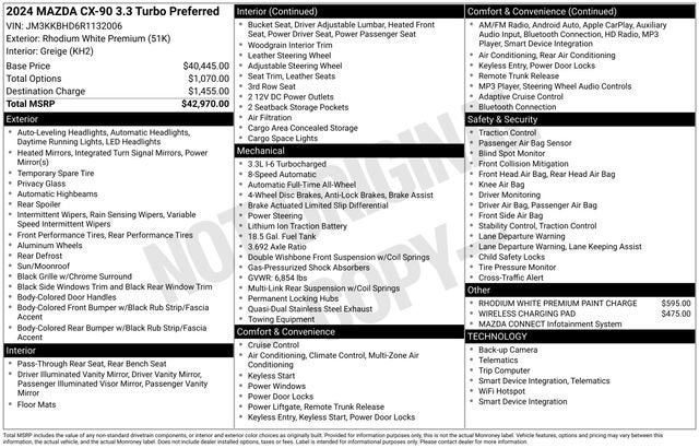 2024 Mazda Mazda CX-90 3.3 Turbo Preferred