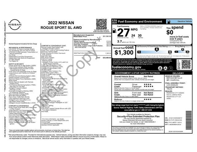 2022 Nissan Rogue Sport SL AWD Xtronic CVT