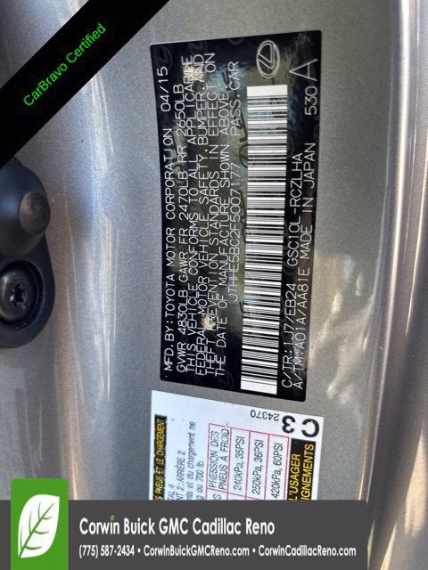 2015 Lexus RC 350 NA