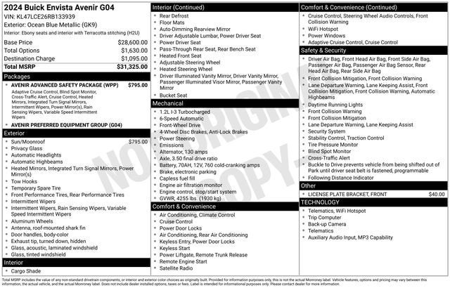 2024 Buick Envista Avenir