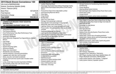 2015 Buick Encore Convenience