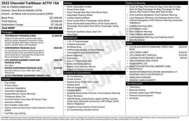 2022 Chevrolet Trailblazer ACTIV