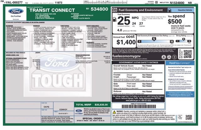 2022 Ford Transit Connect Van XLT