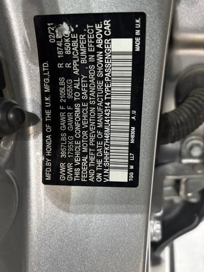 2021 Honda Civic Hatchback Sport