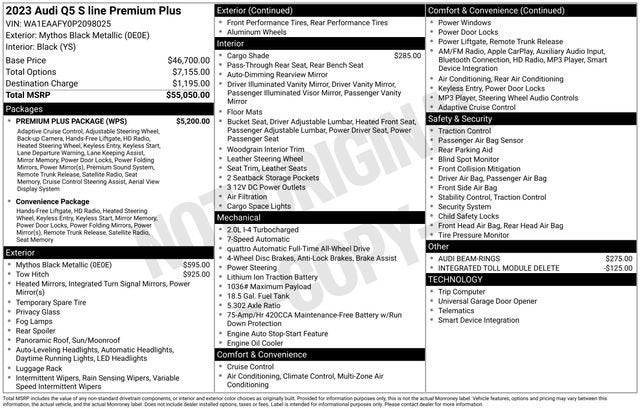 2023 Audi Q5 Premium Plus 45 TFSI S line quattro
