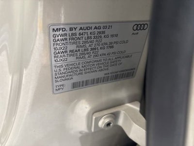 2021 Audi Q8 Premium Plus 55 TFSI quattro Tiptronic