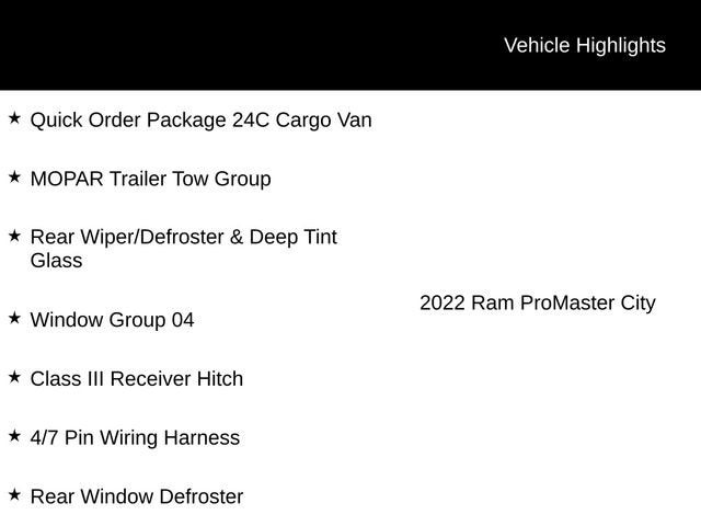 2022 RAM ProMaster City Cargo Van